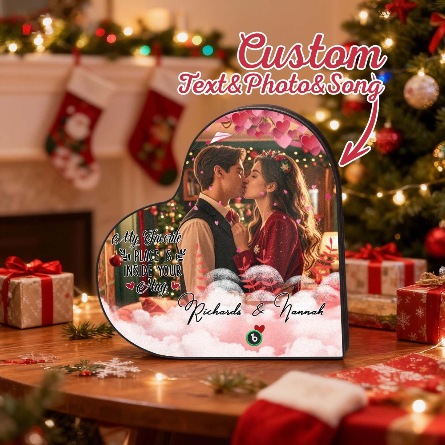 Personalized Music Fridge Magnet, Custom Music Wall Photo Sticker, Best Gift for Him - Photowatch