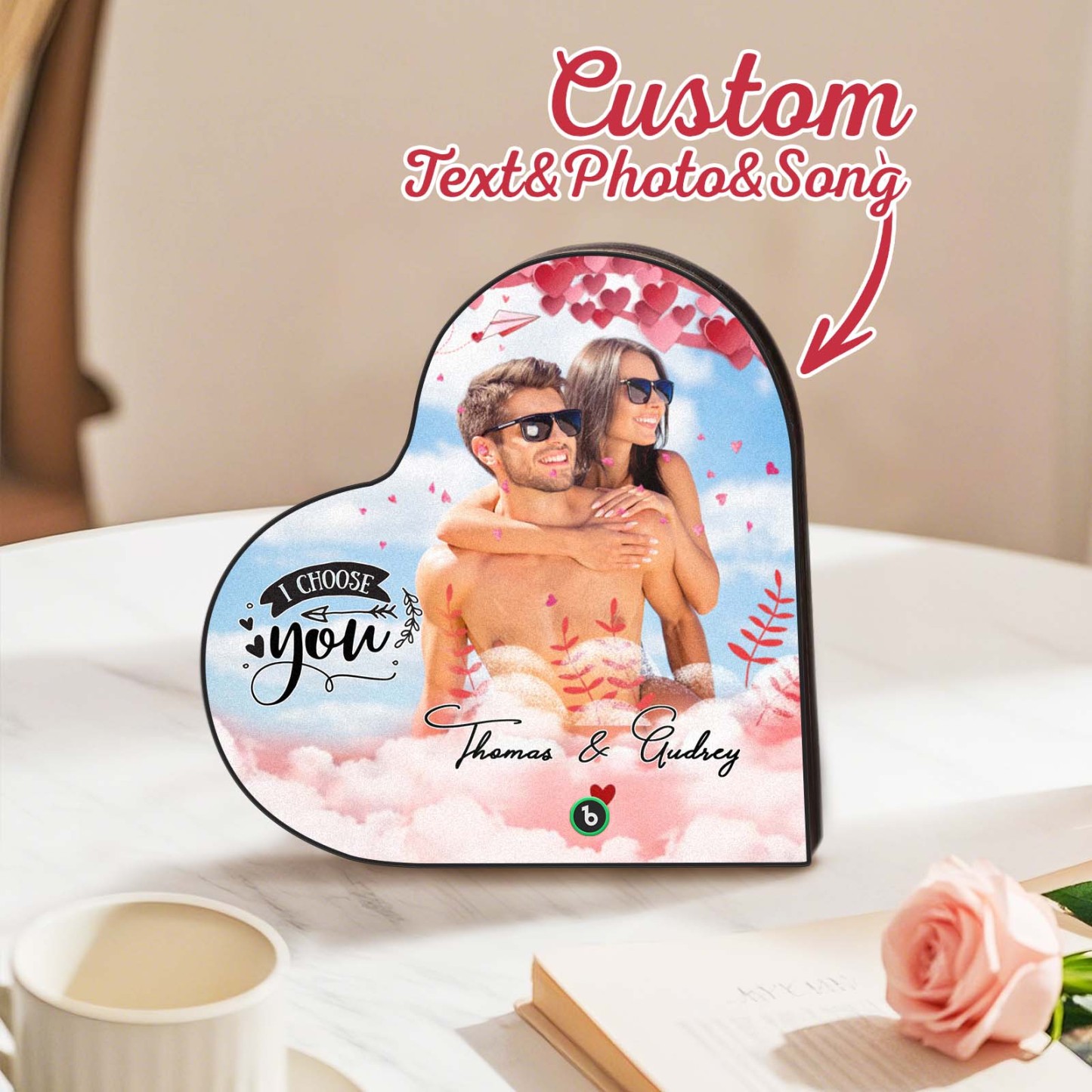 Personalized Music Fridge Magnet, Custom Music Wall Photo Sticker, Best Gift for Him - Photowatch