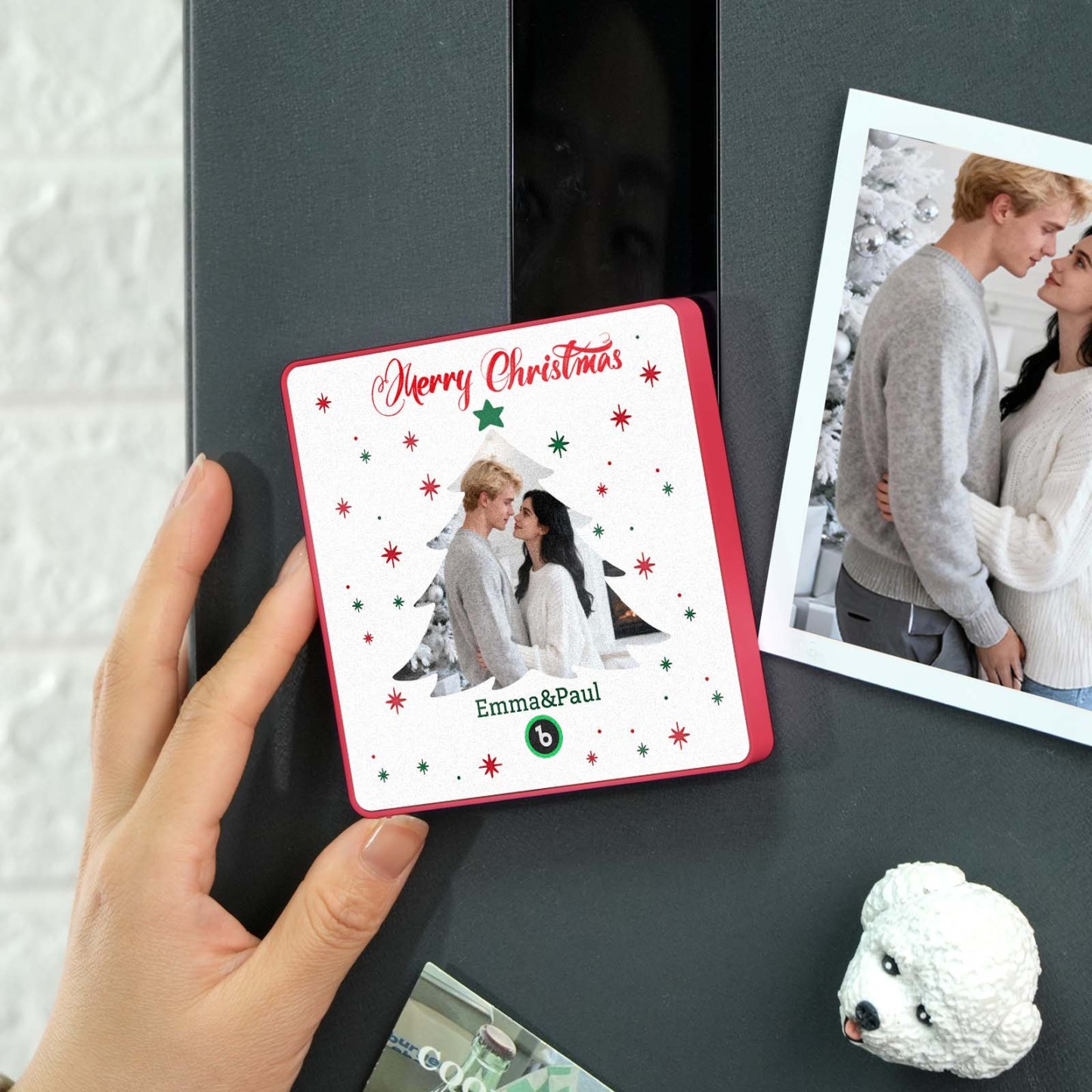Custom Christmas Tree Music Fridge Magnet Personalized Music Photo for Your Loved Ones