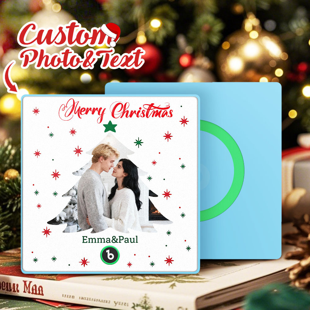 Custom Christmas Tree Music Fridge Magnet Personalized Music Photo for Your Loved Ones