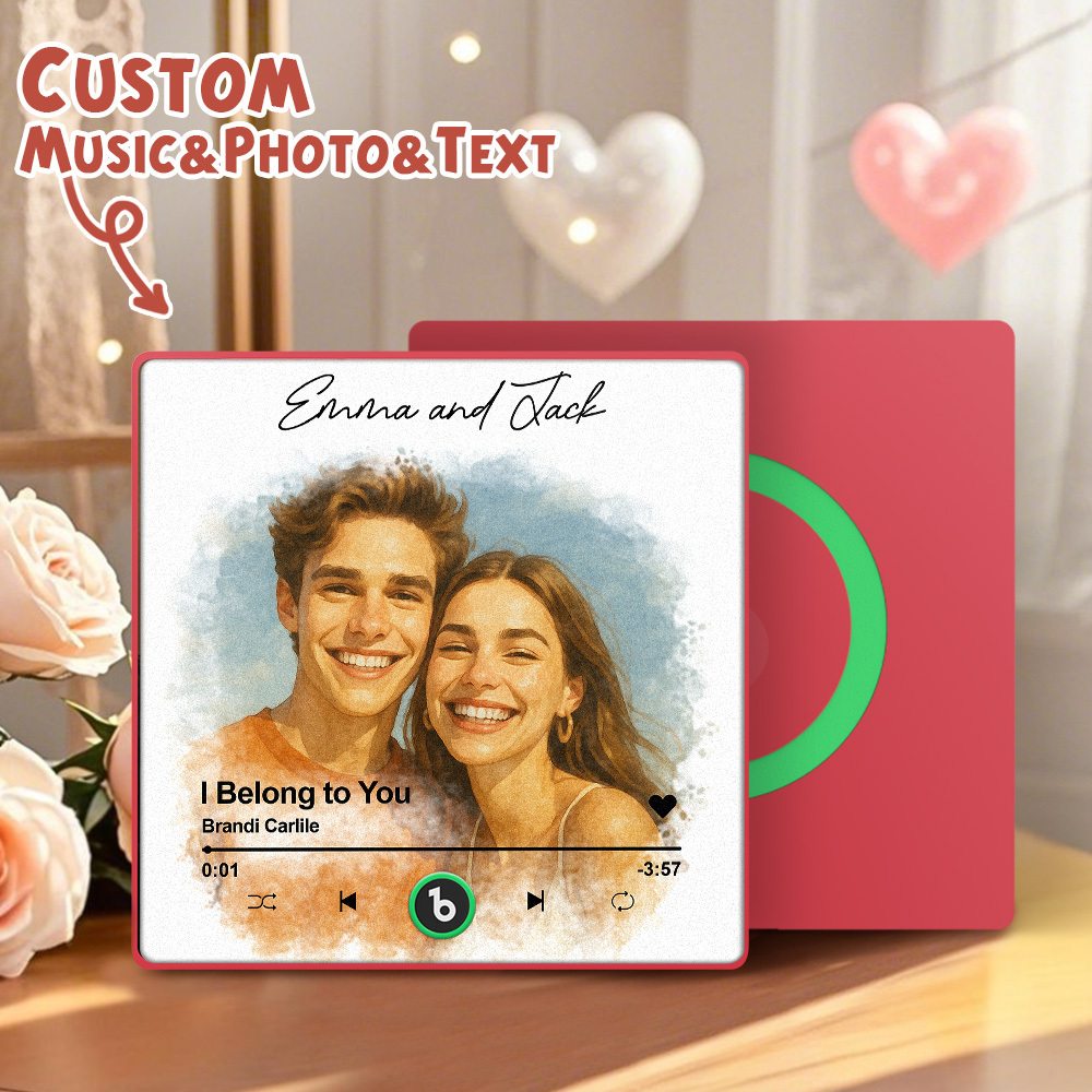 Custom Music Fridge Magnet Personalized Music Photo Oil Painting Style for Your Loved Ones