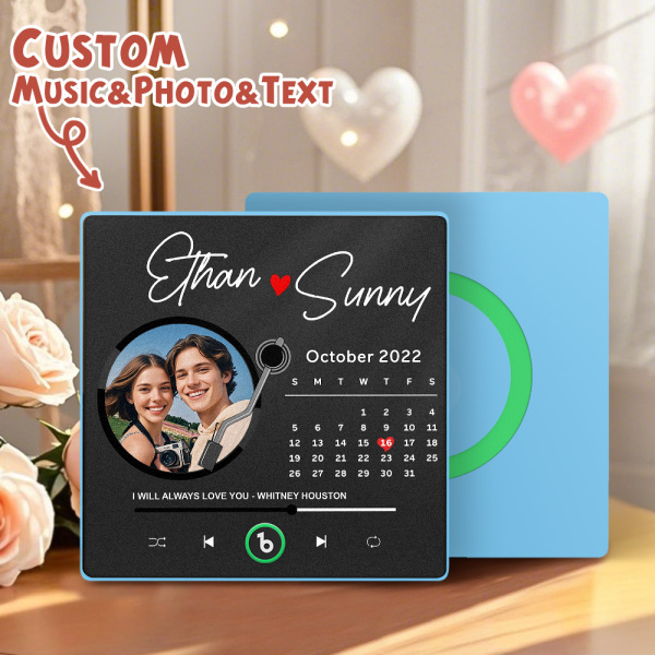Custom Music Fridge Magnet Personalized Record Fridge Magnet Valentine's Gift for Her