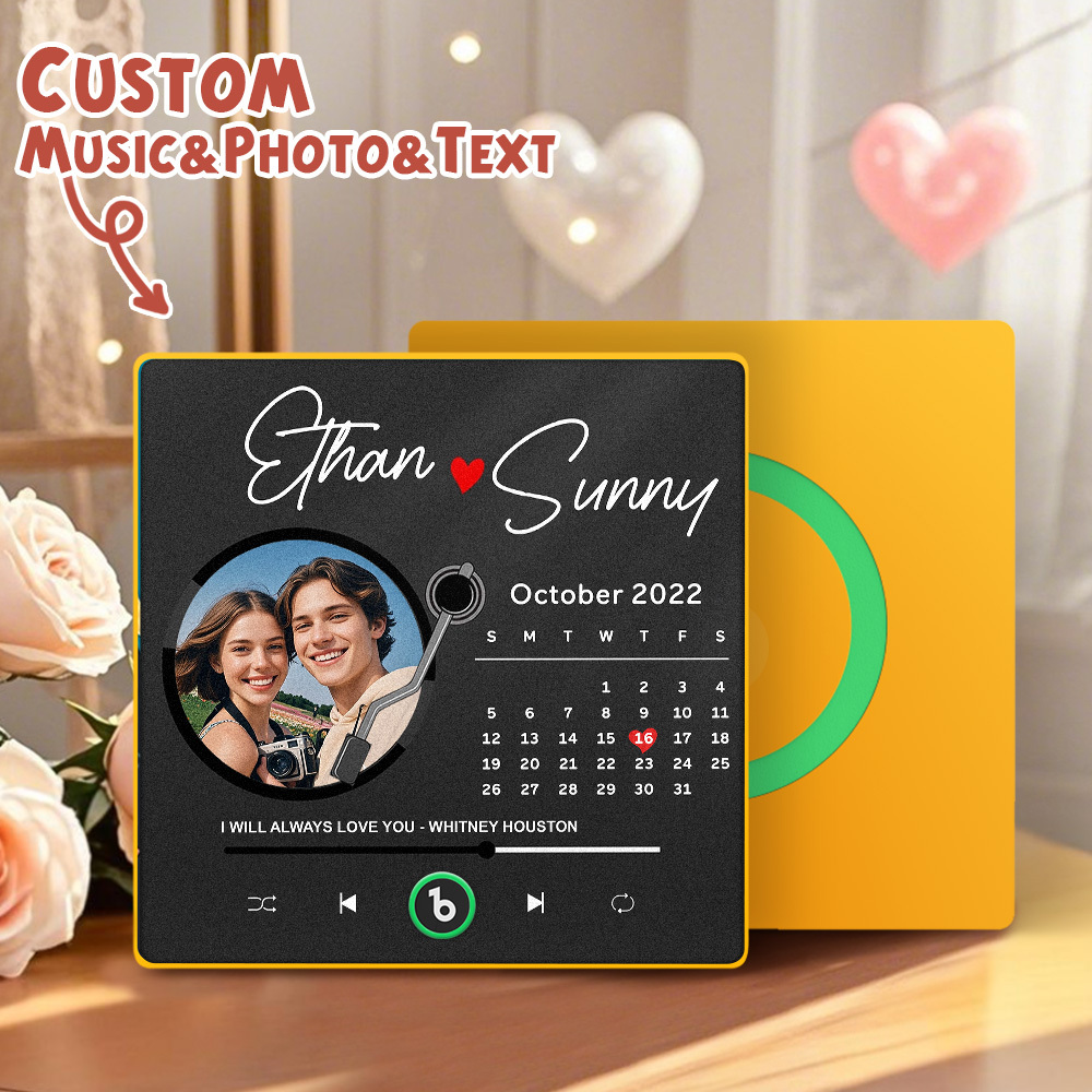 Custom Music Fridge Magnet Personalized Record Fridge Magnet Valentine's Gift for Her