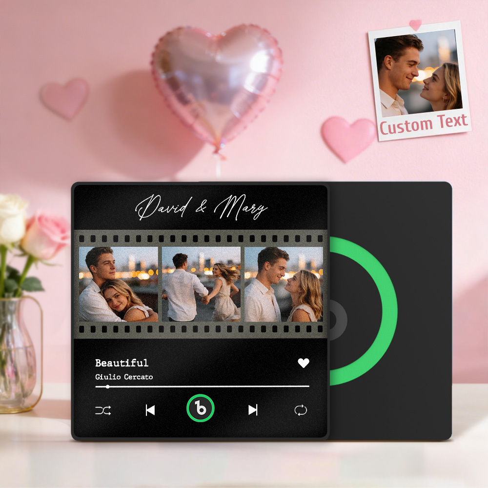 Spotify Fridge Magnet New 4.0 Upgrade Custom Music Fridge Magnet Colorful Frame Album Fridge Magnet Can Play Songs Gift for Couple