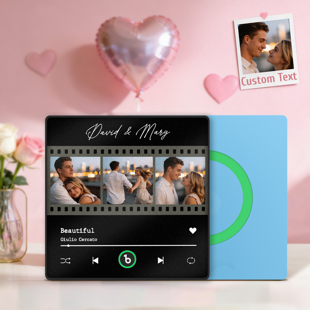 Spotify Fridge Magnet New 4.0 Upgrade Custom Music Fridge Magnet Colorful Frame Album Fridge Magnet Can Play Songs Gift for Couple