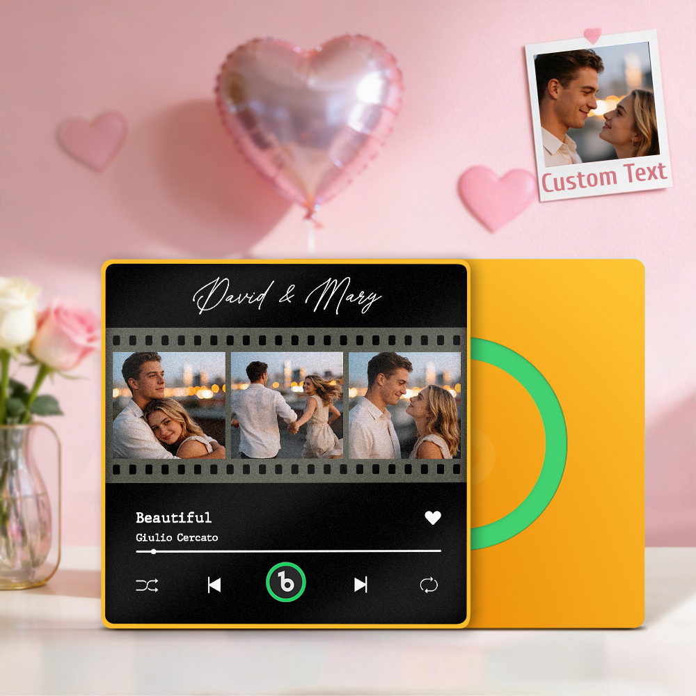 Spotify Fridge Magnet New 4.0 Upgrade Custom Music Fridge Magnet Colorful Frame Album Fridge Magnet Can Play Songs Gift for Couple