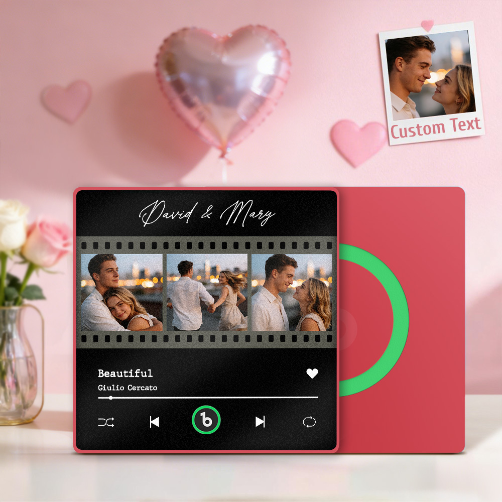 Spotify Fridge Magnet New 4.0 Upgrade Custom Music Fridge Magnet Colorful Frame Album Fridge Magnet Can Play Songs Gift for Couple