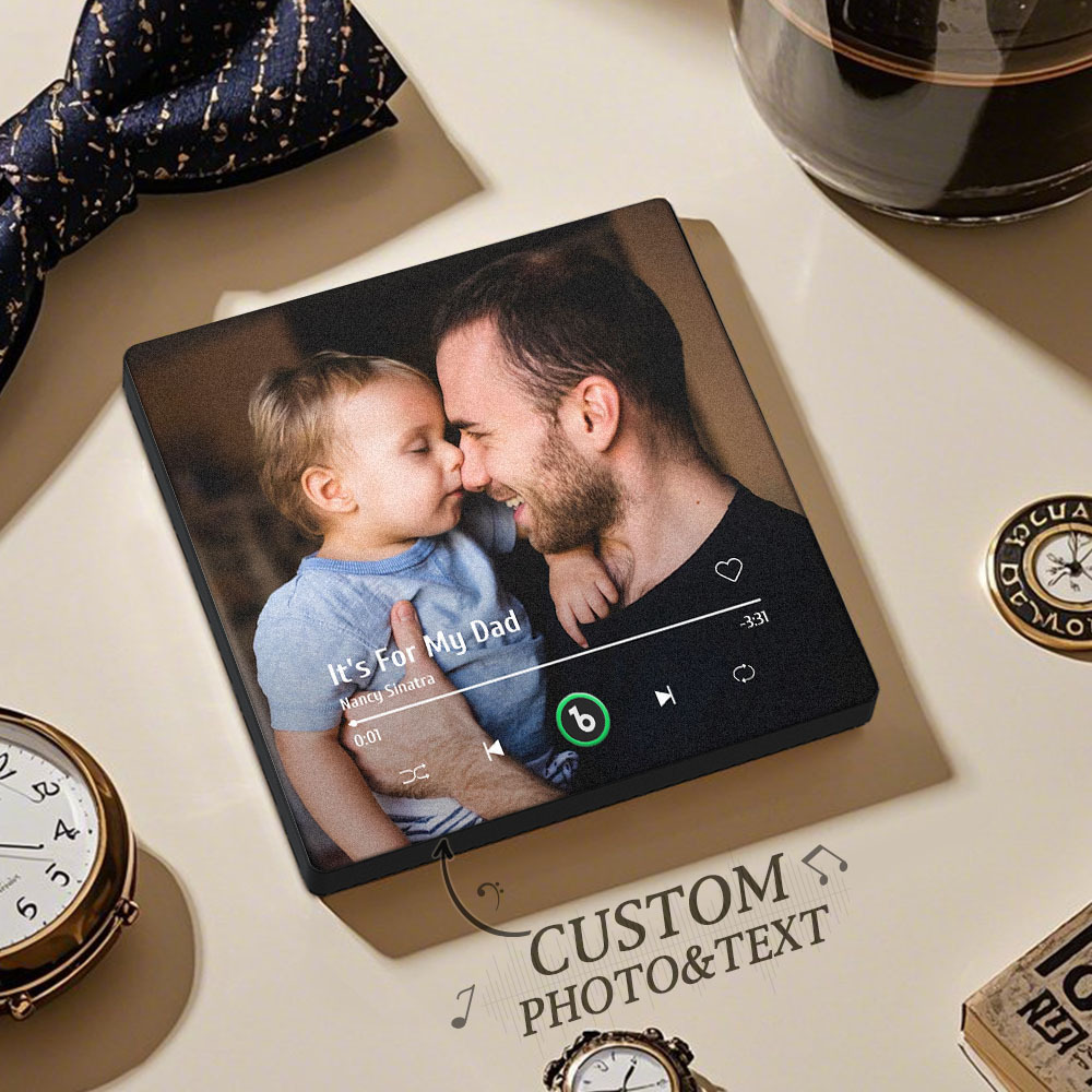 Custom Music Fridge Magnets Custom Music Fridge Magnet Colorful Frame Album Fridge Magnet Can Play Songs Gift for Dad