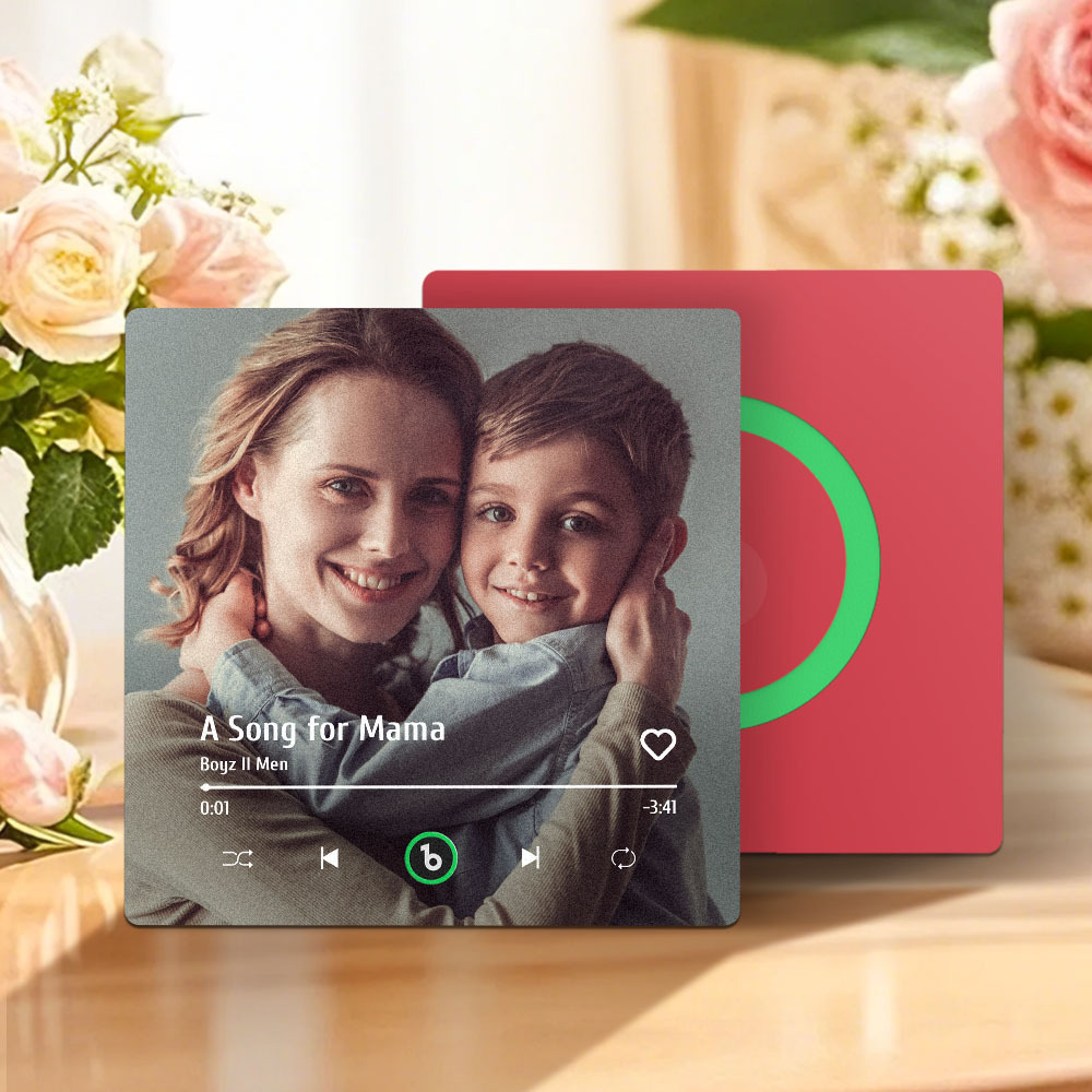 Custom Music And Photo Fridge Magnet That Plays Music Mother's Day Gifts -