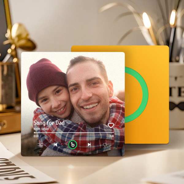 Custom Music Fridge Magnets Custom Music Fridge Magnet Colorful Frame Album Fridge Magnet Can Play Songs Gift for Dad