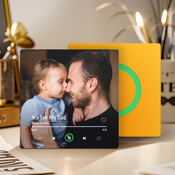 Custom Music Fridge Magnets Custom Music Fridge Magnet Colorful Frame Album Fridge Magnet Can Play Songs Gift for Dad