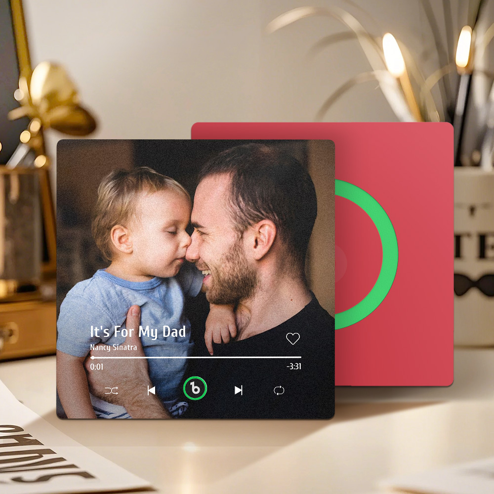 Custom Music And Photo Fridge Magnet FridgeBeats Pro Supports Bluetooth Connectivity Gift for Father