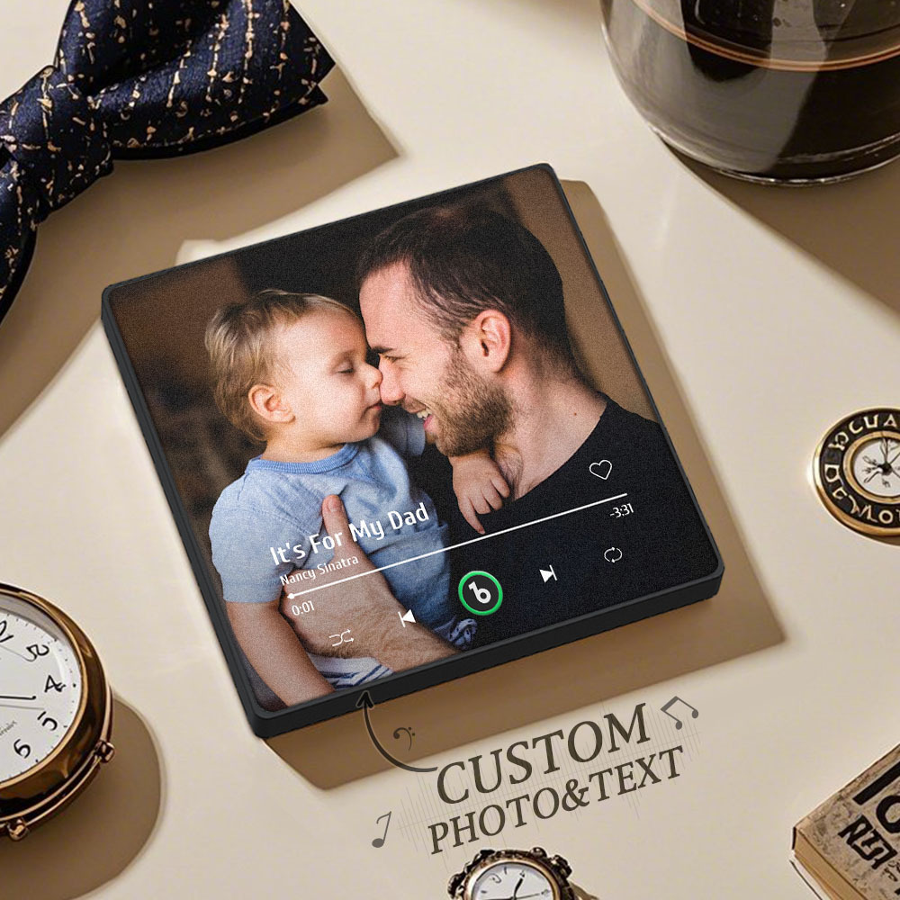 Custom Music Fridge Magnets Custom Music Fridge Magnet Colorful Frame Album Fridge Magnet Can Play Songs Gift for Dad