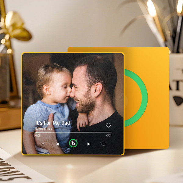 Custom Music Fridge Magnets Custom Music Fridge Magnet Colorful Frame Album Fridge Magnet Can Play Songs Gift for Dad