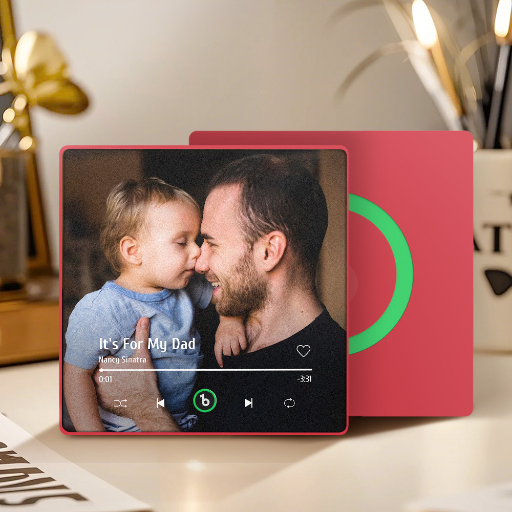 Custom Music And Photo Fridge Magnet FridgeBeats Pro Supports Bluetooth Connectivity Gift for Father