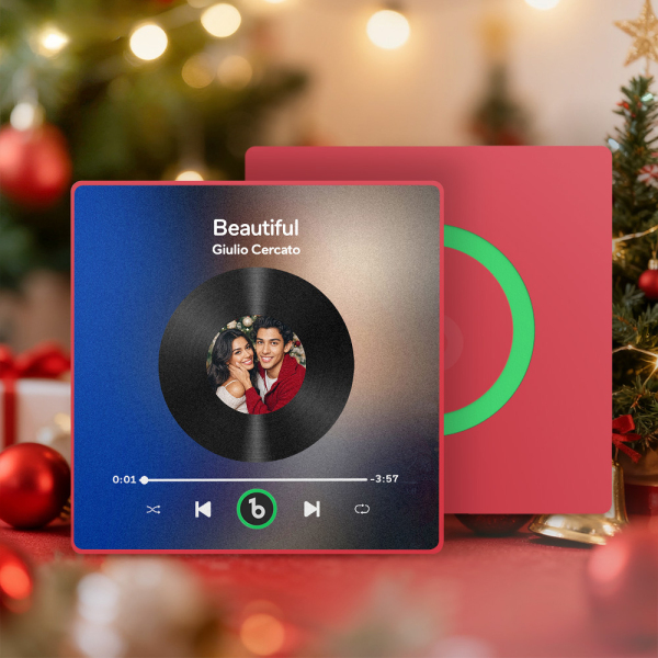 Christmas Gifts Custom Music Fridge Magnet Colorful Frame Music Wall Photo Sticker Personalized Song Fridge Magnet