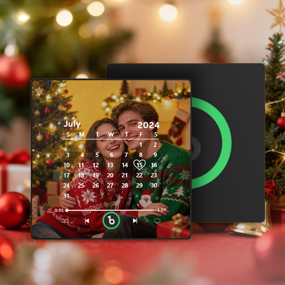 Christmas Gifts Customized Multiple Photo Music Fridge Magnet Can Play Songs Personalized Music Wall Photo Sticker