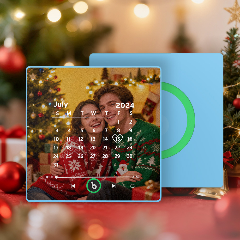 Christmas Gifts Customized Multiple Photo Music Fridge Magnet Can Play Songs Personalized Music Wall Photo Sticker