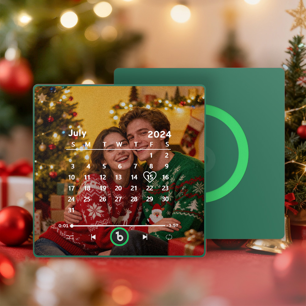 Christmas Gifts Customized Multiple Photo Music Fridge Magnet Can Play Songs Personalized Music Wall Photo Sticker