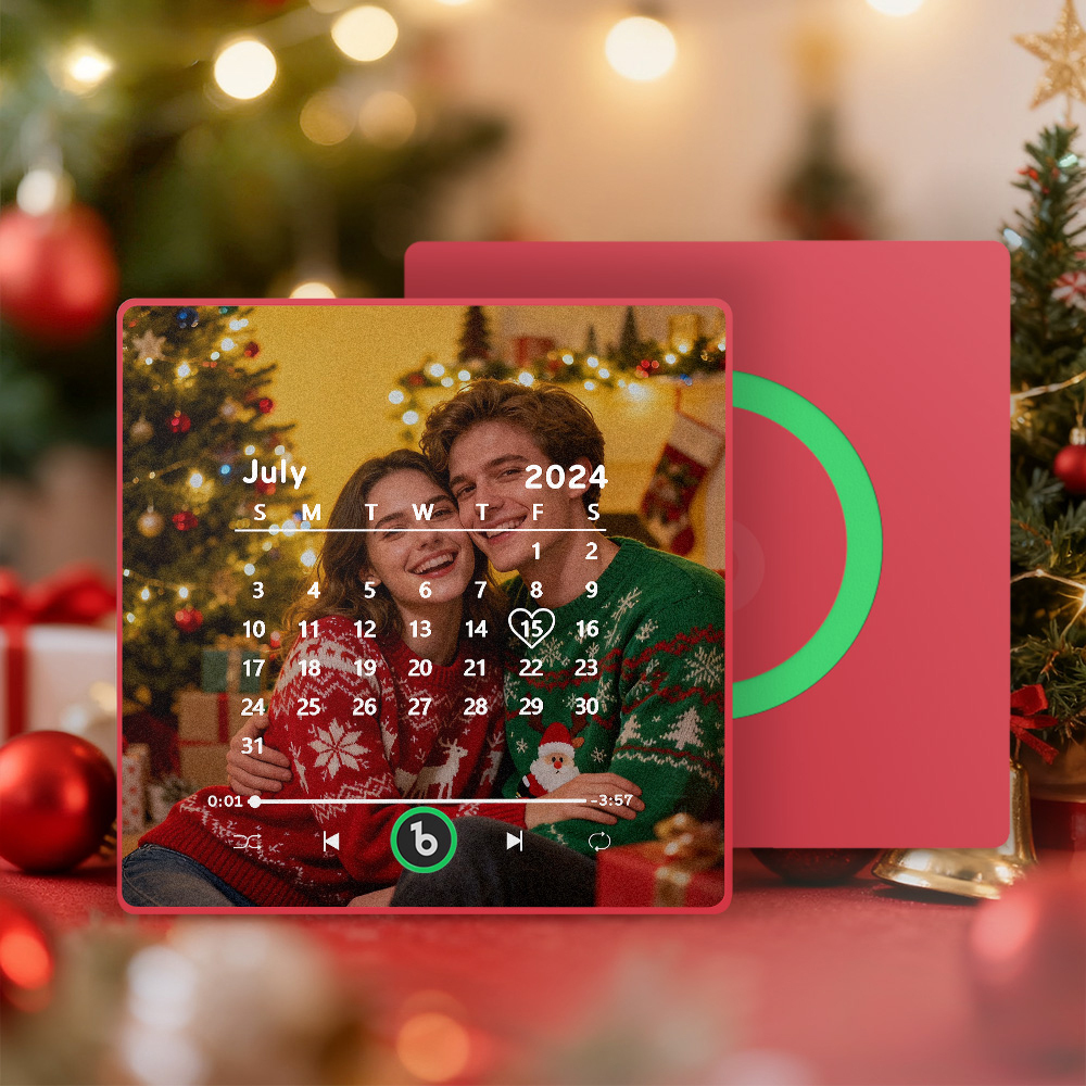 Christmas Gifts Customized Multiple Photo Music Fridge Magnet Can Play Songs Personalized Music Wall Photo Sticker