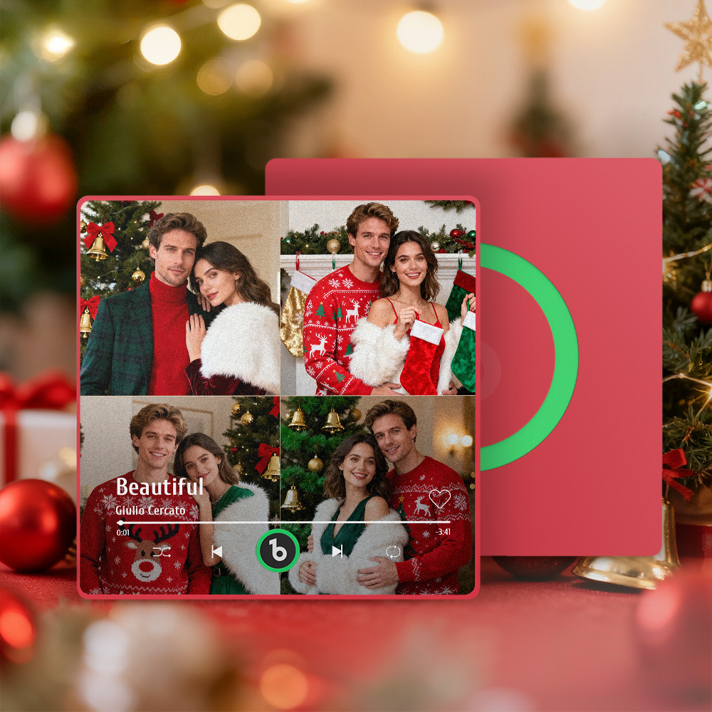 Christmas Gifts Customized Multiple Photo Music Fridge Magnet Can Play Songs Personalized Music Wall Photo Sticker