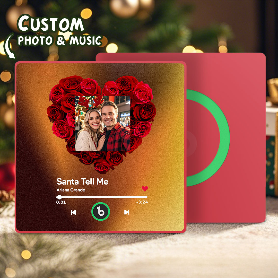 New 4.0 Upgrade Custom Music Fridge Magnet Colorful Frame Album Fridge Magnet Can Play Songs Gift for Couple