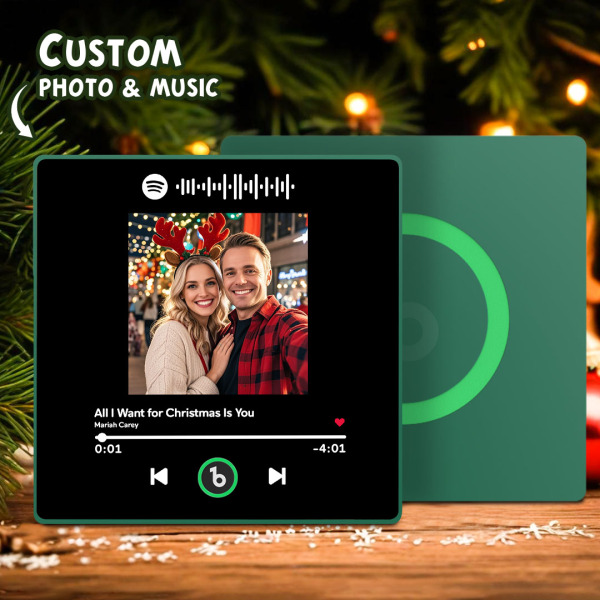 New 4.0 Upgrade Custom Music Fridge Magnet Colorful Frame Album Fridge Magnet Can Play Songs Gift for Couple