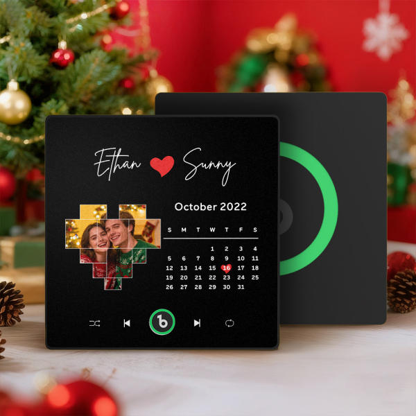 Christmas Gifts Custom Music Fridge Magnet Colorful Frame Music Wall Photo Sticker Personalized Song Fridge Magnet