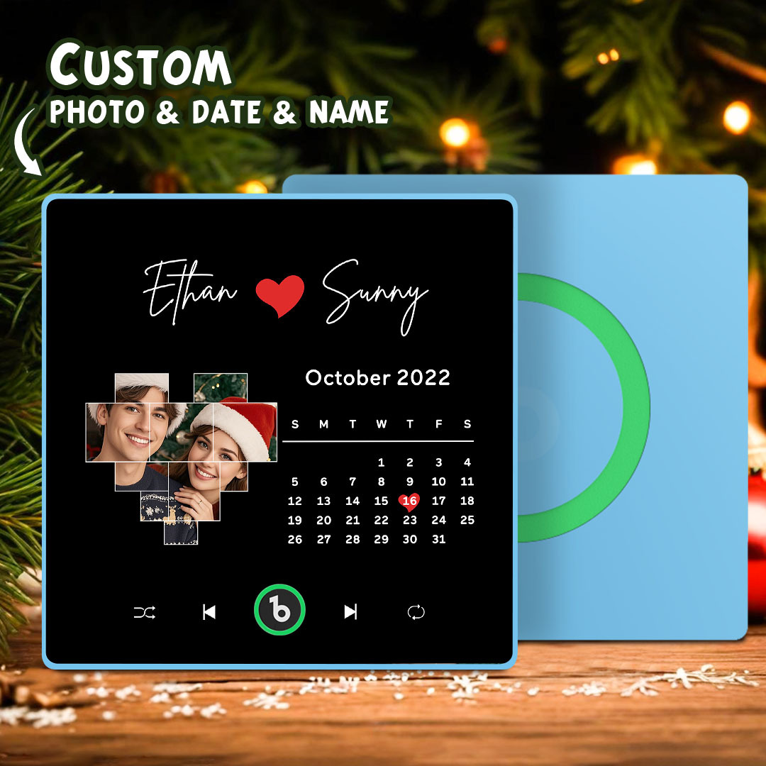 New 4.0 Upgrade Custom Music Fridge Magnet Colorful Frame Album Fridge Magnet Can Play Songs Gift for Couple