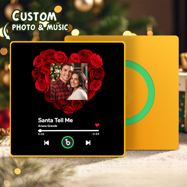 New 4.0 Upgrade Custom Music Fridge Magnet Colorful Frame Album Fridge Magnet Can Play Songs Gift for Couple