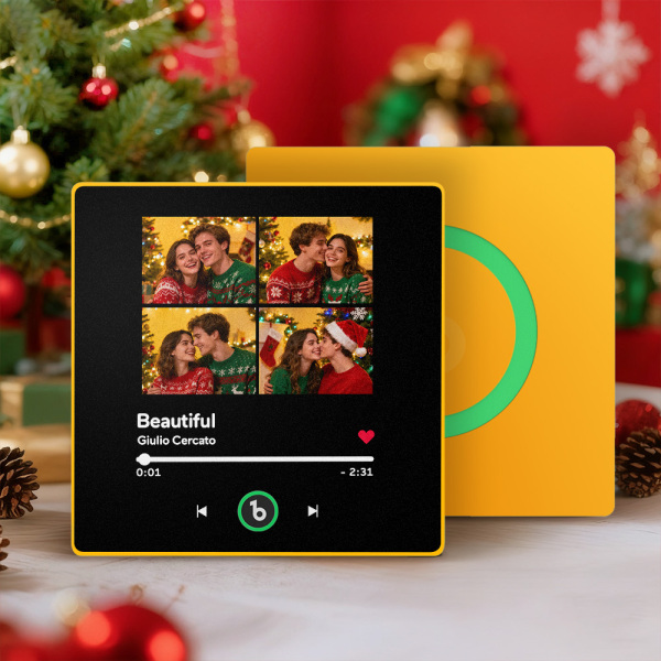 Christmas Gifts Customized Multiple Photo Music Fridge Magnet Can Play Songs Personalized Music Wall Photo Sticker