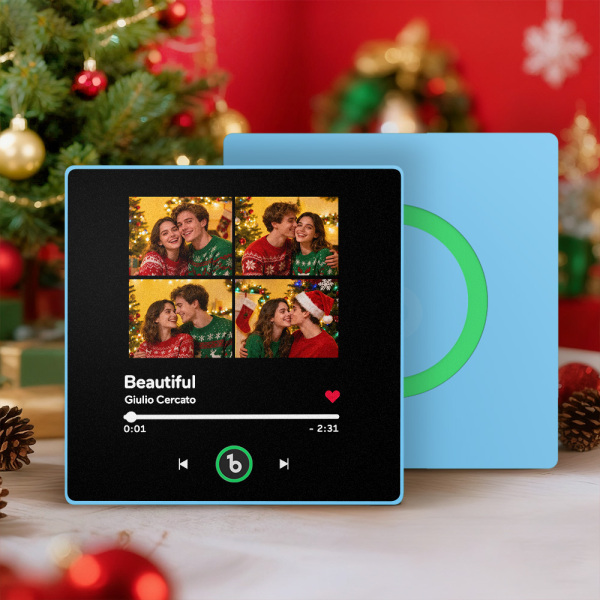Christmas Gifts Customized Multiple Photo Music Fridge Magnet Can Play Songs Personalized Music Wall Photo Sticker