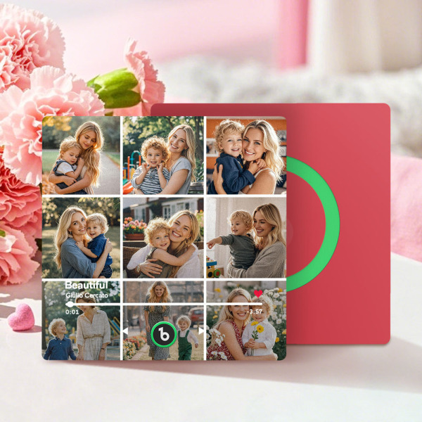 Custom Fridge Beats Music Fridge Magnet Mother's Day Gifts for Mum Up to 9 Photos -