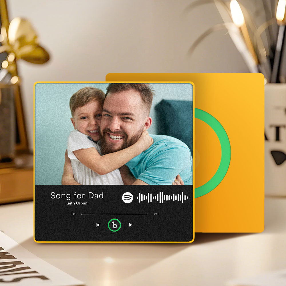 Custom Music And Photo Fridge Magnet FridgeBeats Pro Supports Bluetooth Connectivity Gift for Father