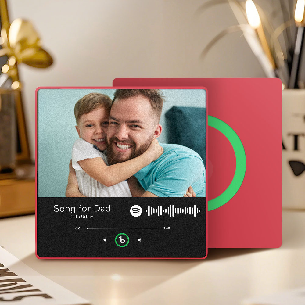 Custom Music And Photo Fridge Magnet FridgeBeats Pro Supports Bluetooth Connectivity Gift for Father