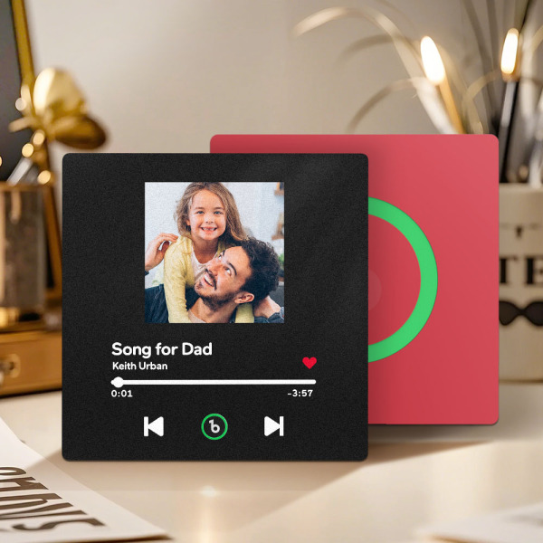 Custom Music Fridge Magnets Custom Music Fridge Magnet Colorful Frame Album Fridge Magnet Can Play Songs Gift for Dad