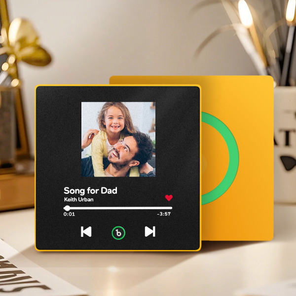 Custom Music Fridge Magnets Custom Music Fridge Magnet Colorful Frame Album Fridge Magnet Can Play Songs Gift for Dad