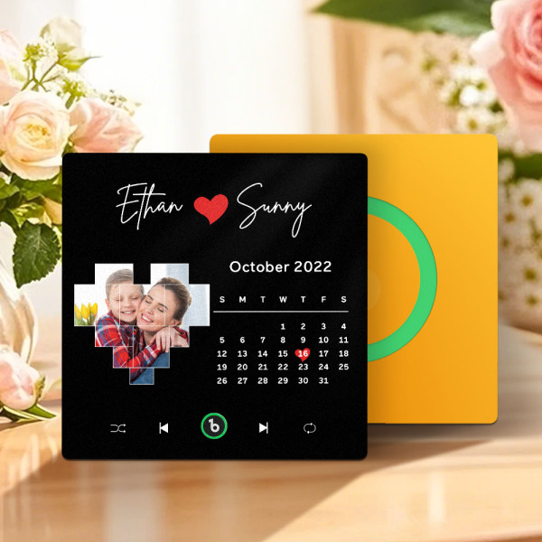Custom Musical Fridge Magnets with Date Mother's Day Gifts Anniversary Gifts for Mum -