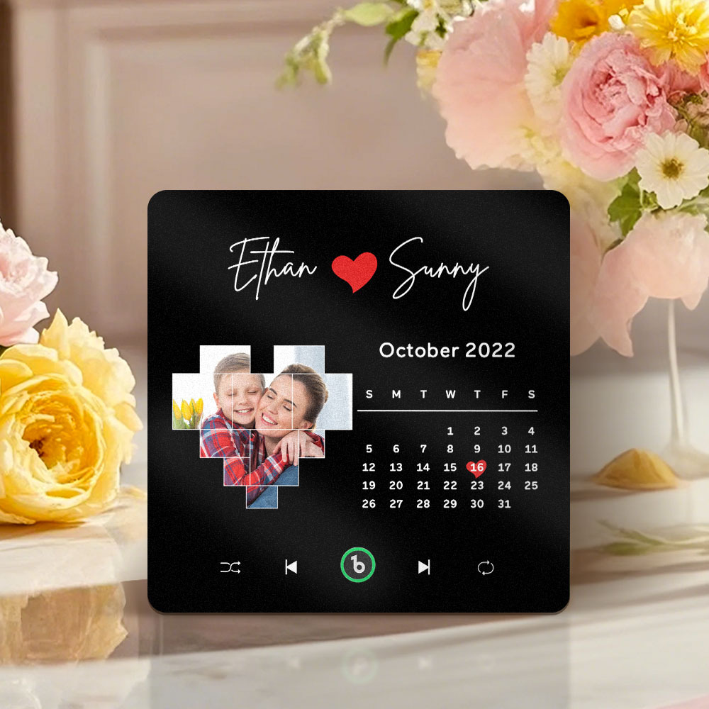 Custom Musical Fridge Magnets with Date Mother's Day Gifts Anniversary Gifts for Mum -