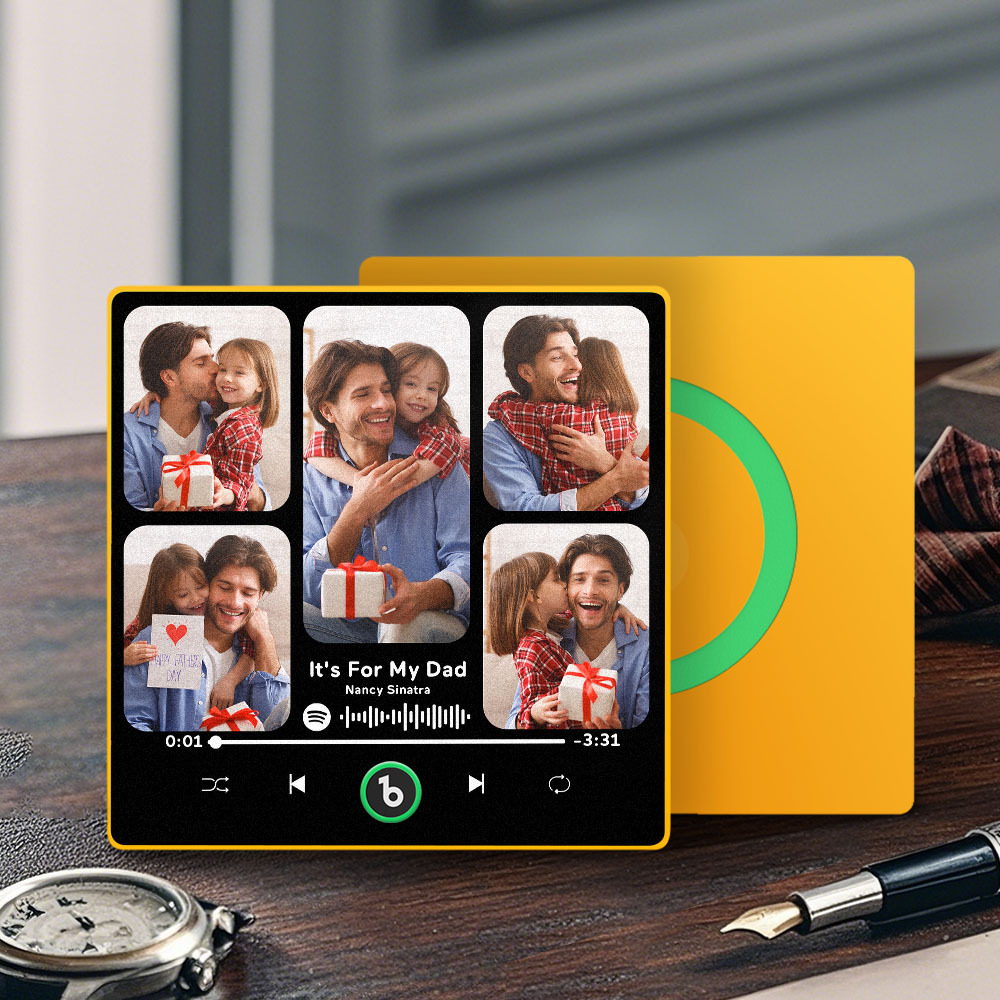 Custom Music Fridge Magnets Custom Music Fridge Magnet Colorful Frame Album Fridge Magnet Can Play Songs Gift for Dad