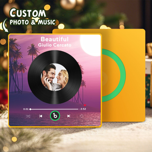 New 4.0 Upgrade Custom Music Fridge Magnet Colorful Frame Album Fridge Magnet Can Play Songs Gift for Couple