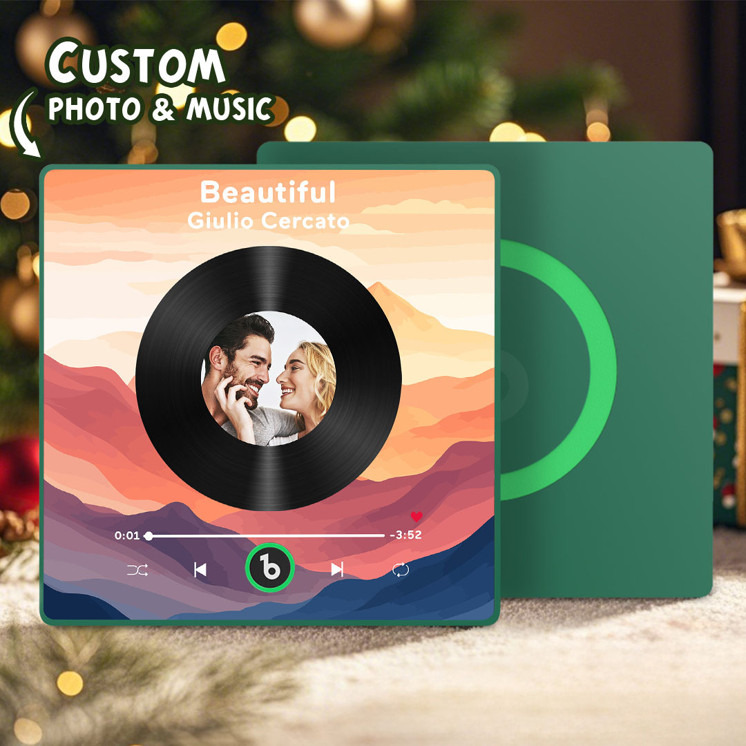 New 4.0 Upgrade Custom Music Fridge Magnet Colorful Frame Album Fridge Magnet Can Play Songs Gift for Couple