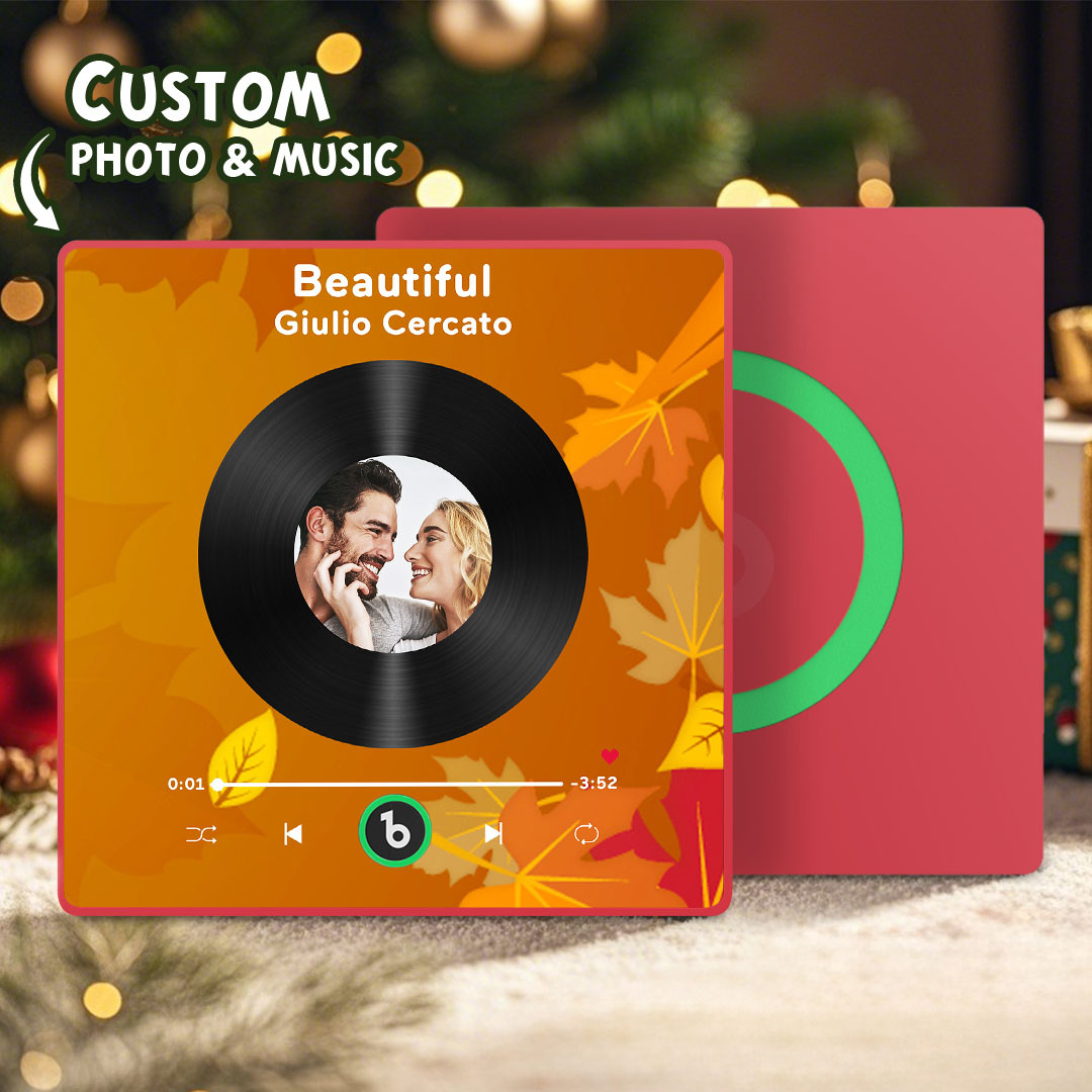 New 4.0 Upgrade Custom Music Fridge Magnet Colorful Frame Album Fridge Magnet Can Play Songs Gift for Couple