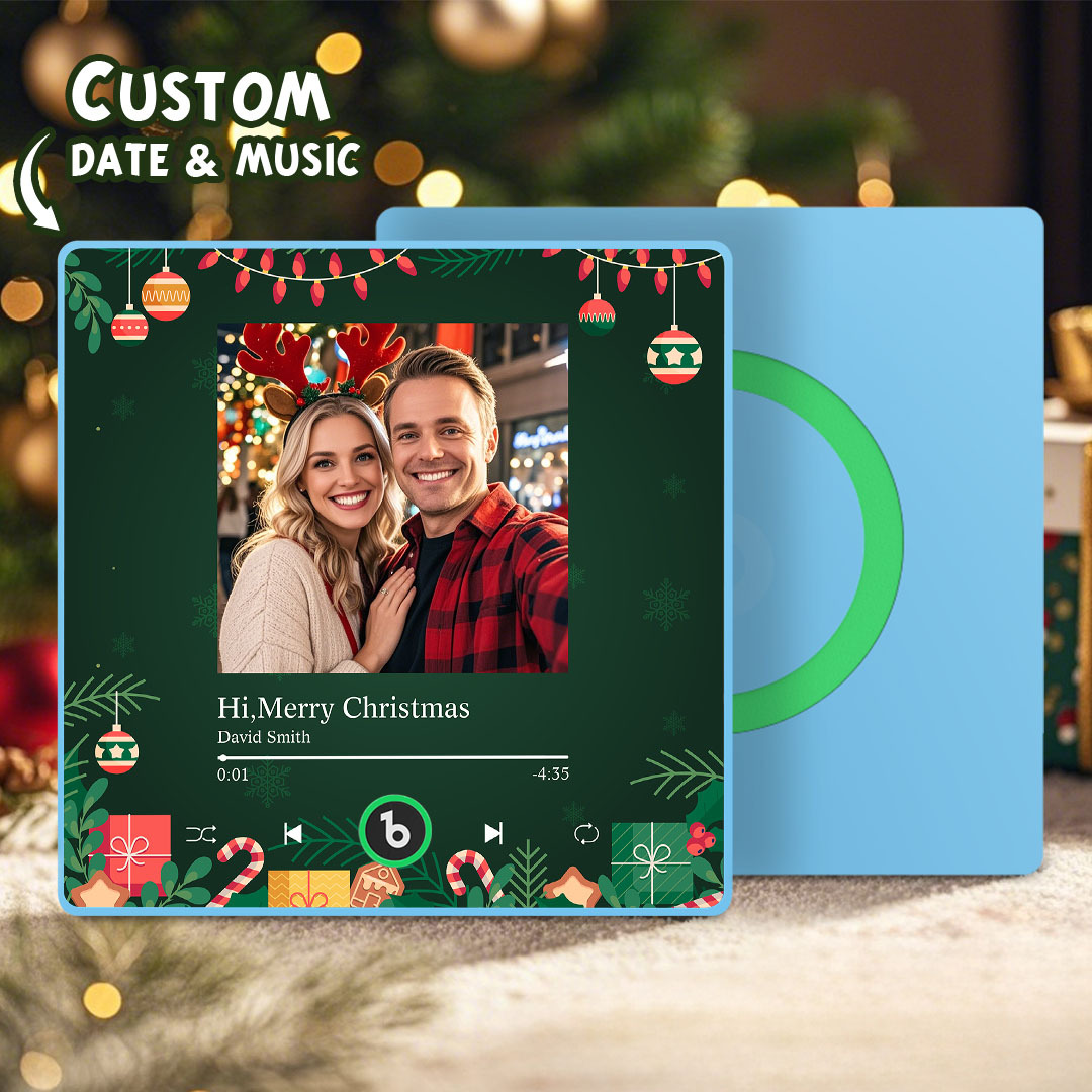 Custom Music Fridge Magnets Custom Music Fridge Magnet Colorful Frame Album Fridge Magnet Can Play Songs Gift for Couple