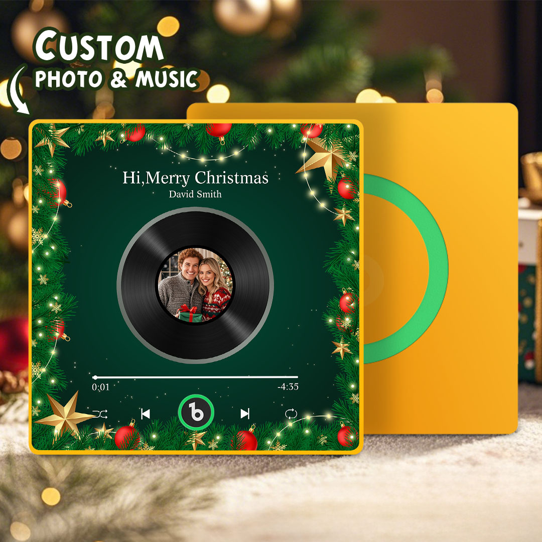 Custom Music Fridge Magnets Custom Music Fridge Magnet Colorful Frame Album Fridge Magnet Can Play Songs Gift for Couple