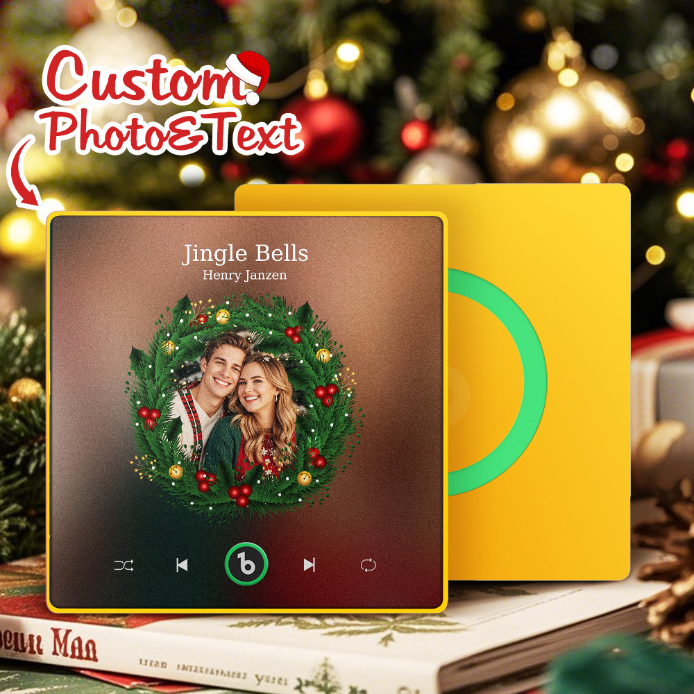 Custom Music Fridge Magnets Custom Music Fridge Magnet Colorful Frame Album Fridge Magnet Can Play Songs Gift for Couple