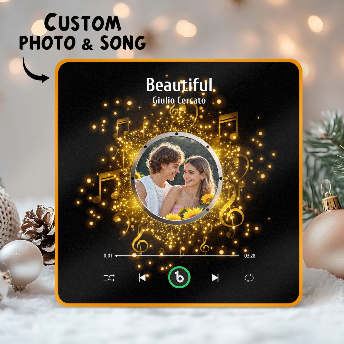 New 4.0 Upgrade Custom Music Fridge Magnet Colorful Frame Album Fridge Magnet Can Play Songs Gift for Couple