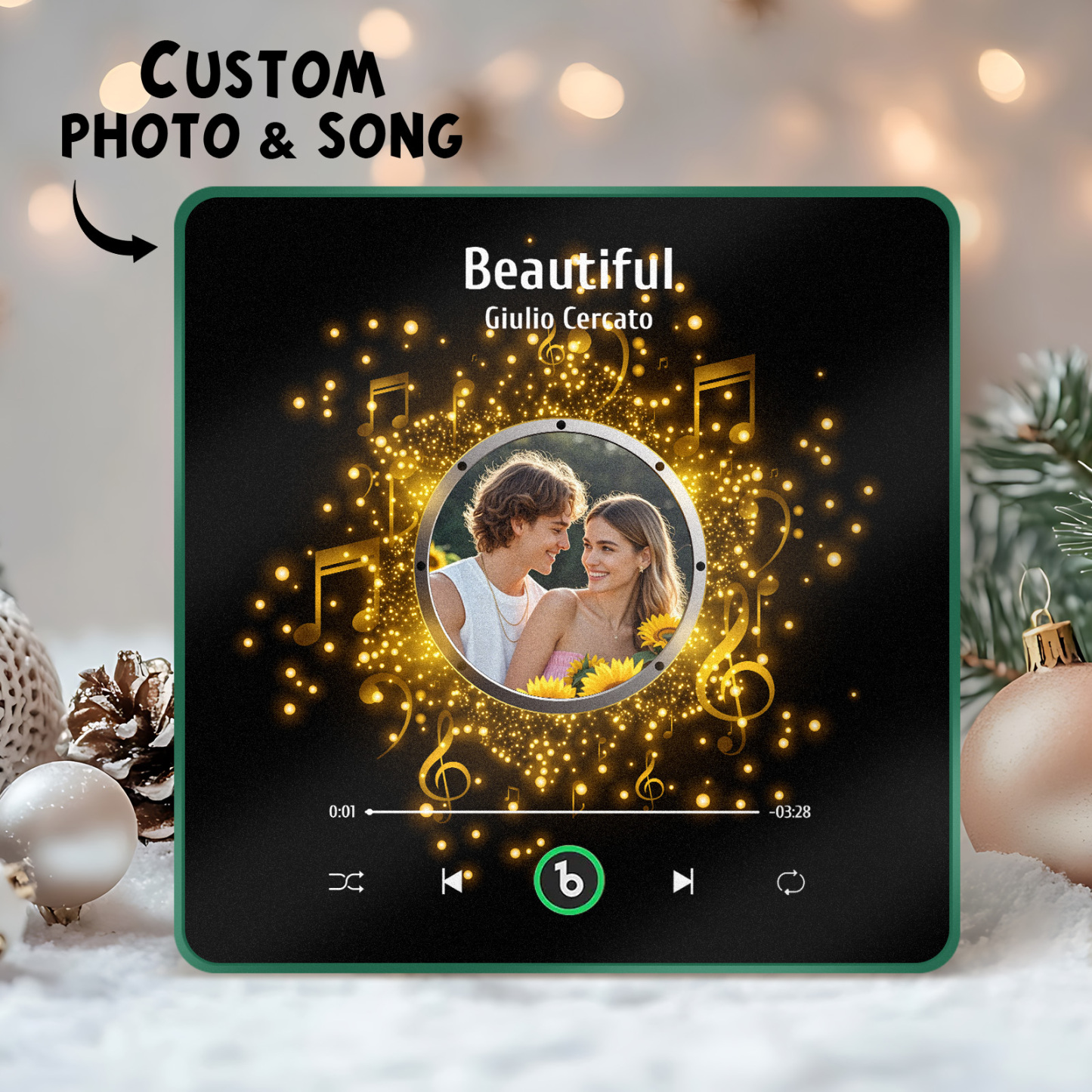 New 4.0 Upgrade Custom Music Fridge Magnet Colorful Frame Album Fridge Magnet Can Play Songs Gift for Couple