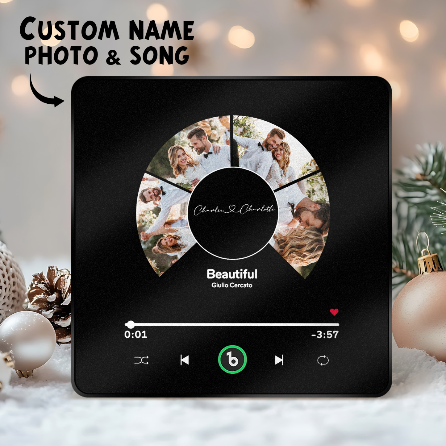 New 4.0 Upgrade Custom Music Fridge Magnet Colorful Frame Album Fridge Magnet Can Play Songs Gift for Couple