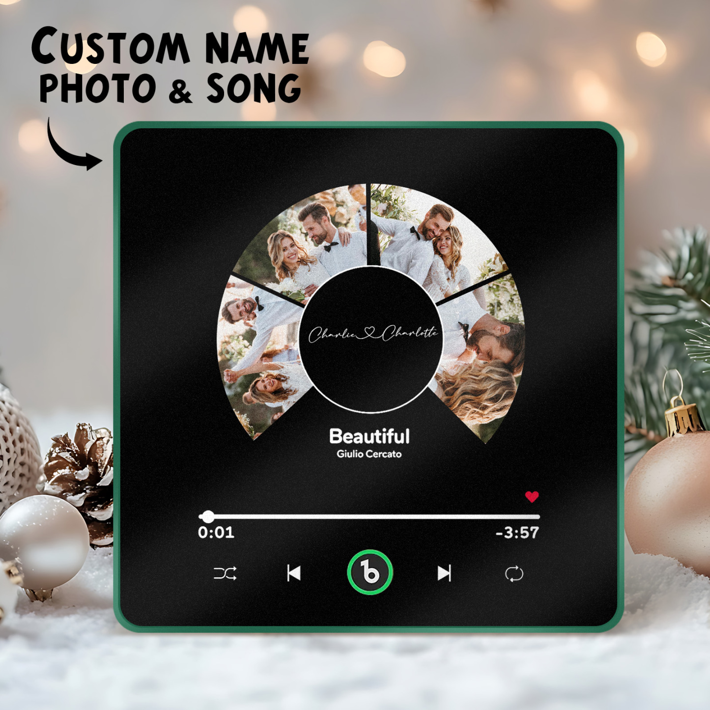 New 4.0 Upgrade Custom Music Fridge Magnet Colorful Frame Album Fridge Magnet Can Play Songs Gift for Couple